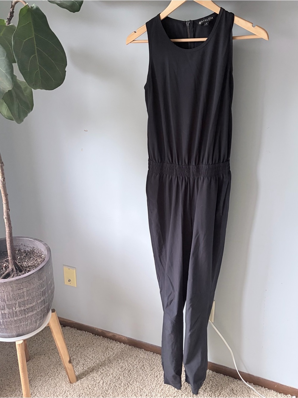 Athleta Black Sleeveless Jumpsuit
